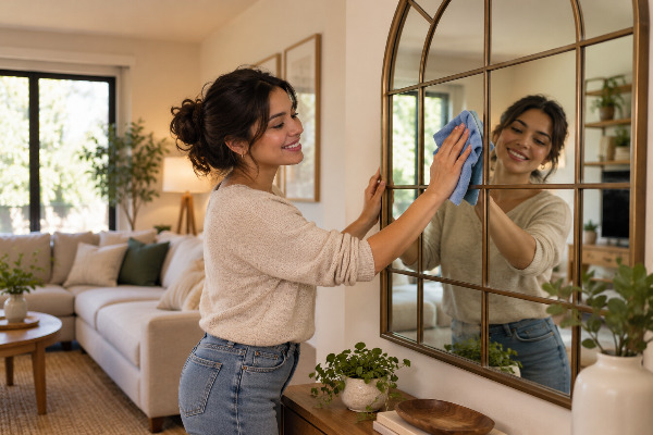 Cómo usar espejos para ampliar tu sala