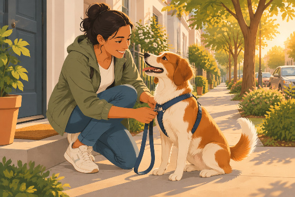 Integra el paseo a la rutina de tu mascota